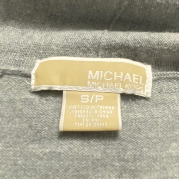 Michael Kors Sweater Sequins Cardigan and Tank Cotton Blend Top Silver Grey S/P - Picture 9 of 11
